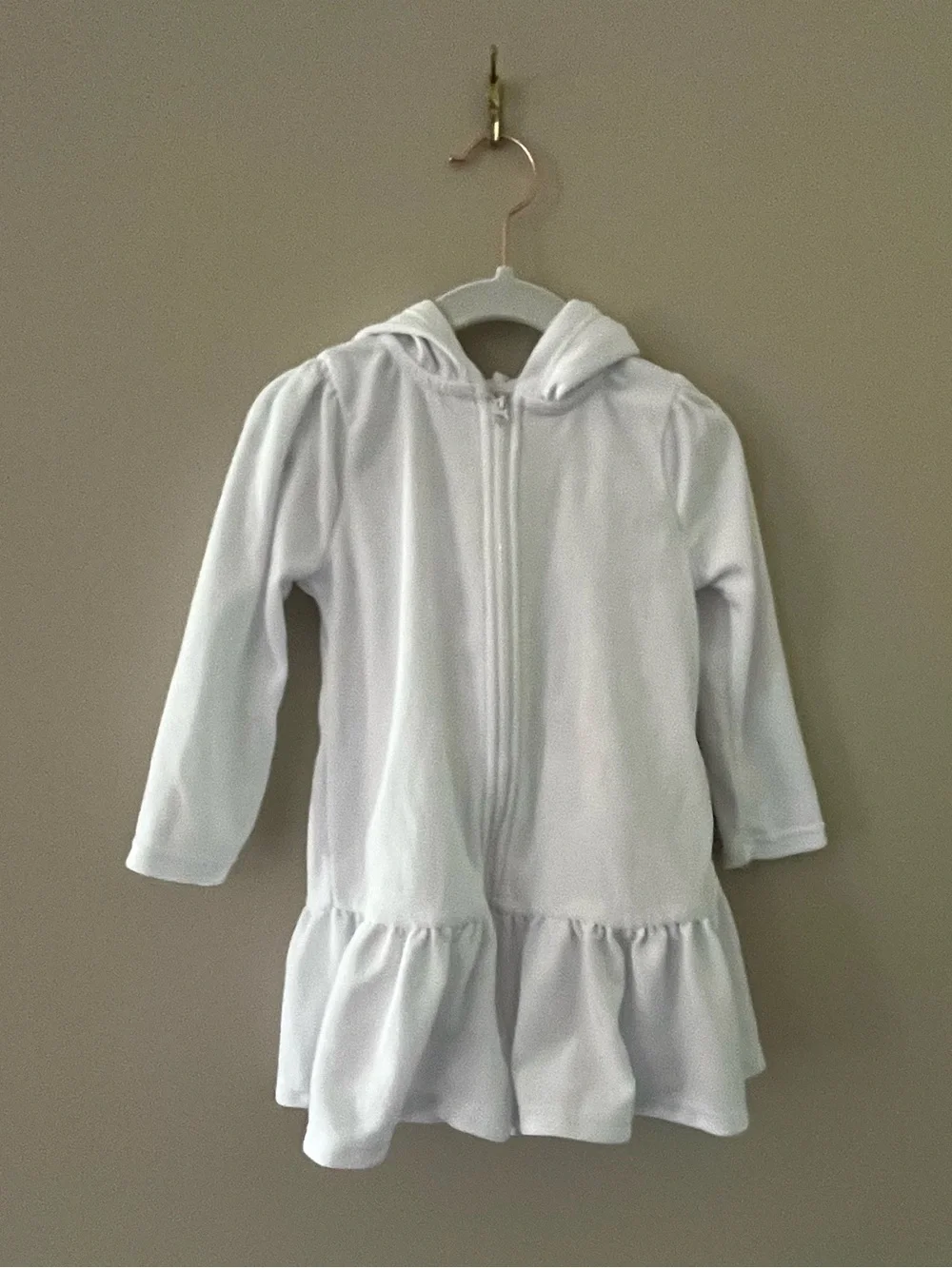 Tucker + Tate White Hooded Zip Swim Cover
